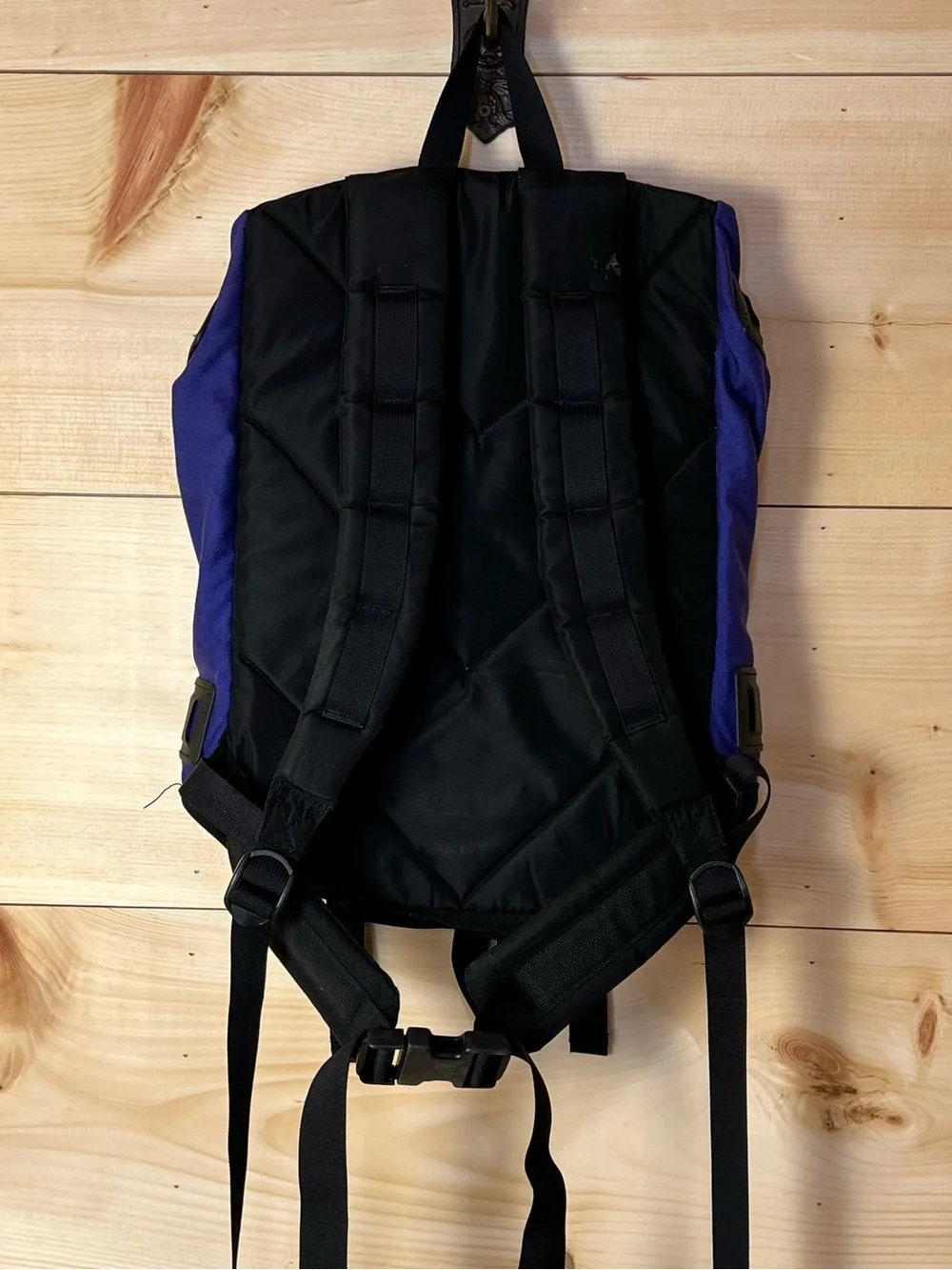 The North Face Purple & Black Backpack - Camping Hiking *Broken In* with Flaws